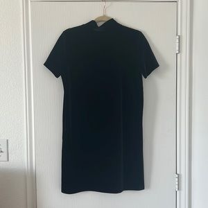 Madewell Black Velvet Mini Dress